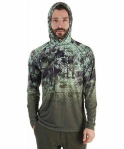 FHM FHM Mark Hoodie V2 Khaki UPF 50+ Fishing Shirt Size:l