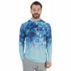 FHM FHM Mark Hoodie V2 Print Blue UPF 50+ Fishing Shirt Size:XXXXL