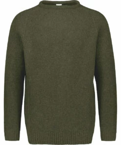 North Outdoor North Outdoor Kaski Merino Wool Jumper, Olive Green Size:XXL