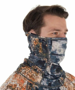 FHM FHM Mark Mask UPF 50+ Grey Orange Face Mask